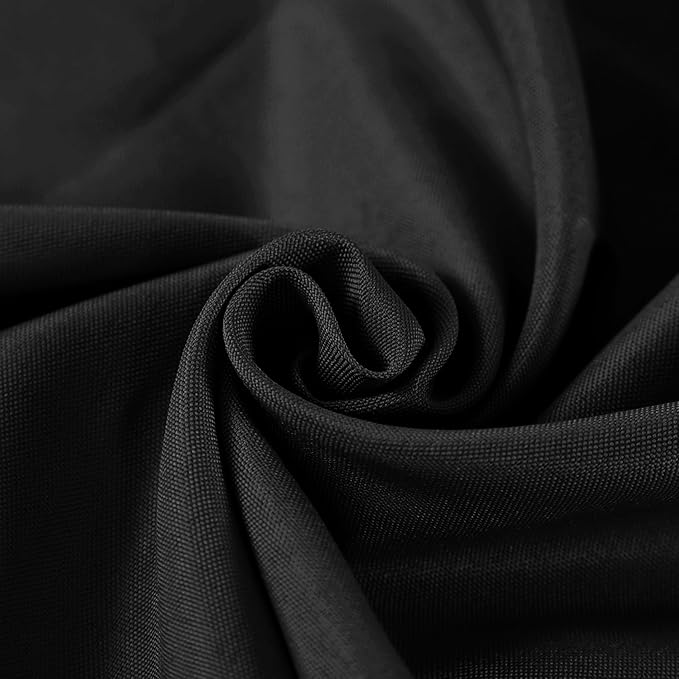 6 Pack Black Tablecloth 90 x 132 Inch Table Cloth for 6 Foot Rectangle Tables, Wrinkle Resistant Washable Polyester Fabric Table Covers for Party, Wedding,Dining,and Banquet