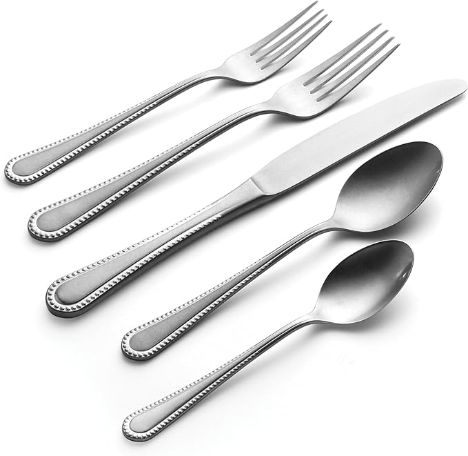 Oneida 896764 Hartwell Vintage Tumbled 42 Piece Flatware Set