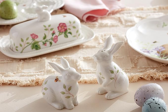 Lenox 893456 Butterfly Meadow Bunny Salt & Pepper, Easter Serveware