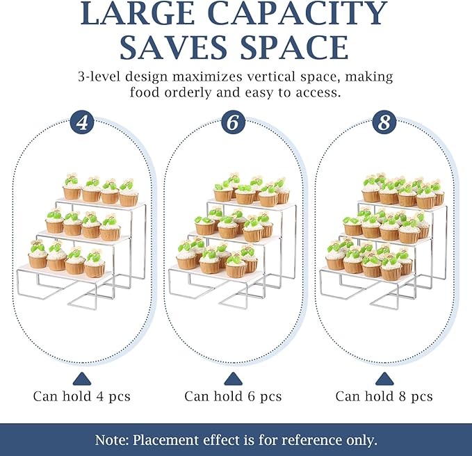 12 Inch * 4.5Inch 3 Tier Serving Trays for Party, Polypropylene Serving Platters , Trays Trays for Serving Food, Dessert Stand