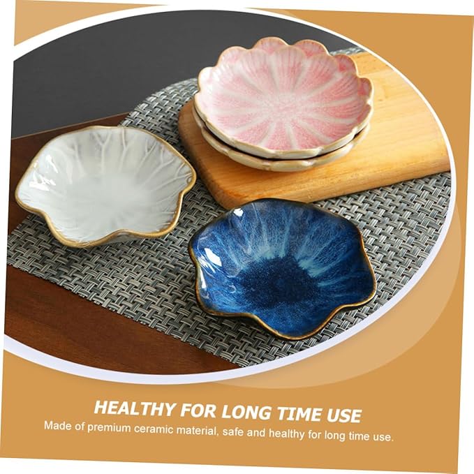2pcs Dipping Sauce Dish Multi-purpose Appetizer Plates for Home Use for Soy Sauce Vinegar and Snacks Lightweight and Easy to Clean