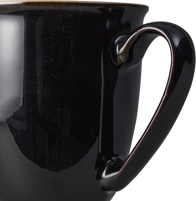 Denby Elements Black 4 Piece Dinnerware Set, 406048552