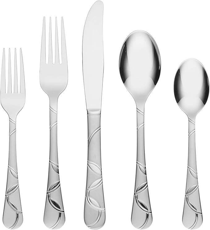 Cambridge 174745CNW13DS Felicity Sand 45-Piece Flatware Set