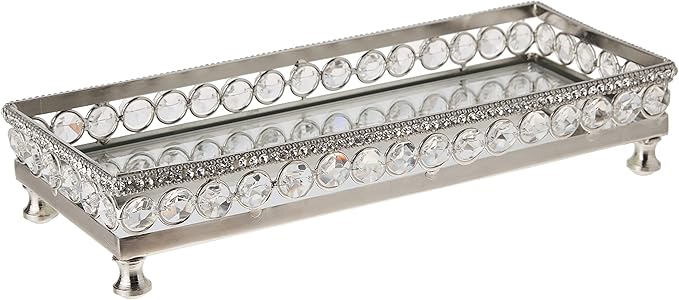Heim Concept Tray with beaded crystals, 10.9 x 4.2 x 3 inches