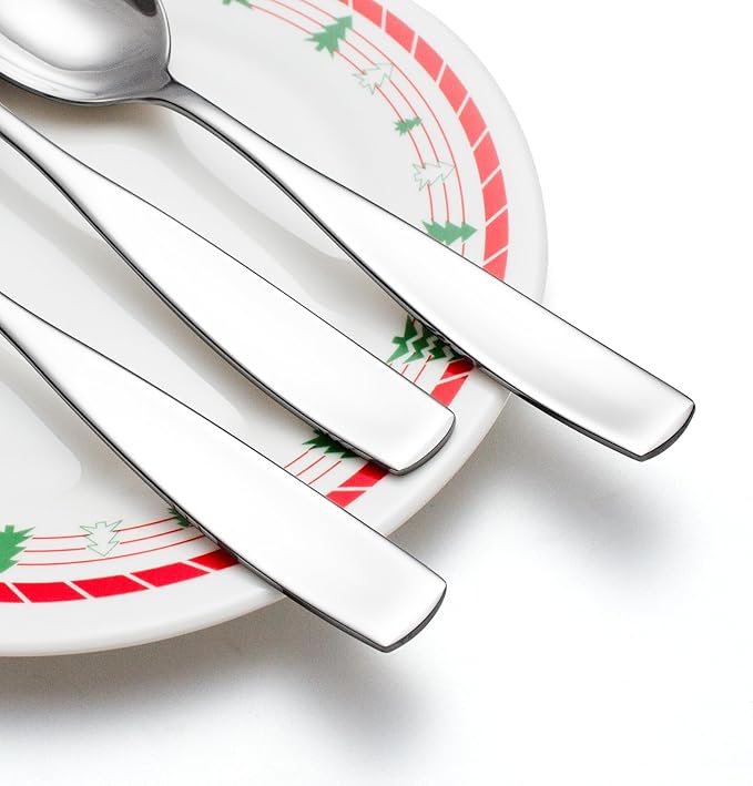 Serving Utensils, CITESANA 5-Piece Stainless Steel Silverware Serving Set Mirror Polished Hostess Flatware for Buffet Kitchen Dishwasher Safe