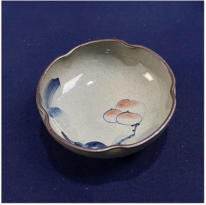 FAREWELL Dipping Bowls Hand Drawn Dipping Dishes Japanese Style Ceramic Seasoning Plate Vinegar Kitchen Dipping Bowl Appetizer Sushi Serving Plate Appetizer Bowls (Color : D)