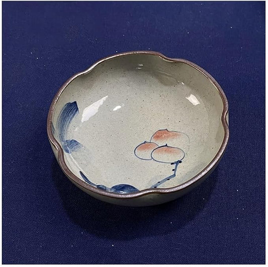 FAREWELL Dipping Bowls Hand Drawn Dipping Dishes Japanese Style Ceramic Seasoning Plate Vinegar Kitchen Dipping Bowl Appetizer Sushi Serving Plate Appetizer Bowls (Color : D)