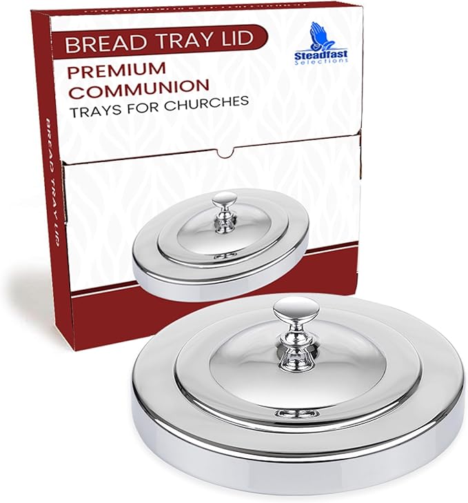 (Bread Tray Lid) Premium Communion Trays for Churches | Communion Set | Communion Plates for Church | Communion Tray Set | Communion Supplies | Church Communion Ware Sets