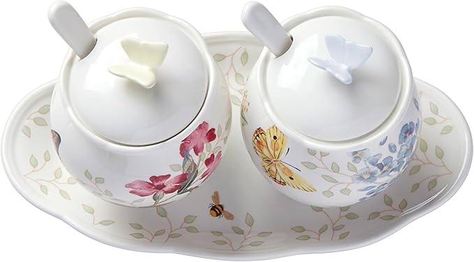 Lenox Butterfly Meadow 7-Piece Condiment Set, White -