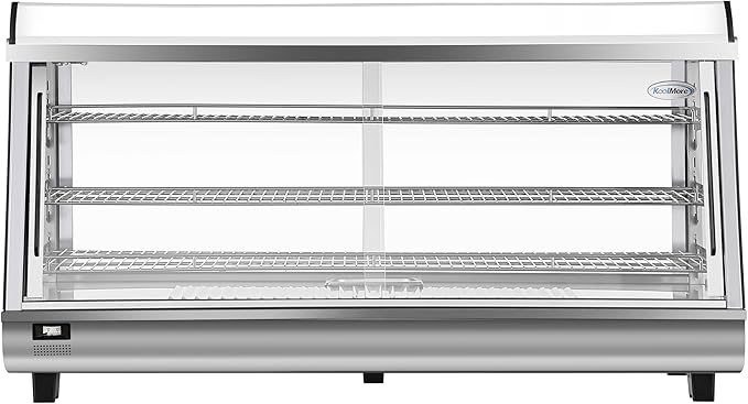 KoolMore 48 in. Glass Countertop Display Warmer, 6.5 cu. ft. in Stainless Steel (HDC-6C-SS)