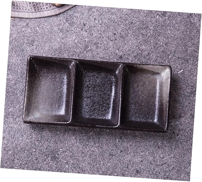 ABOOFAN 2pcs Ceramic Seasoning Dishes Snack Plates Sauce Bowls for Appetizers Fruits Nuts and Condiments