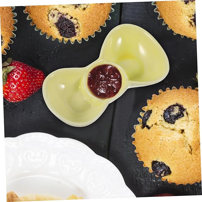 Bowls for Sauce, 1pc Dipping Dish Appetizer Plate Three Grid Seasoning Plate Condiment Plate Sauce Dish Flavored Dish Serving Dish Saucer Plate Vinegar Dish Seasoning(Yellow)