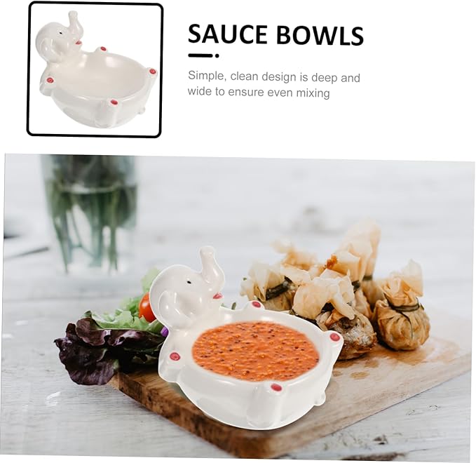 PRETYZOOM Ceramic Sauce Bowl Elegant Seasoning Dish Spice Container for Home Restaurant Use