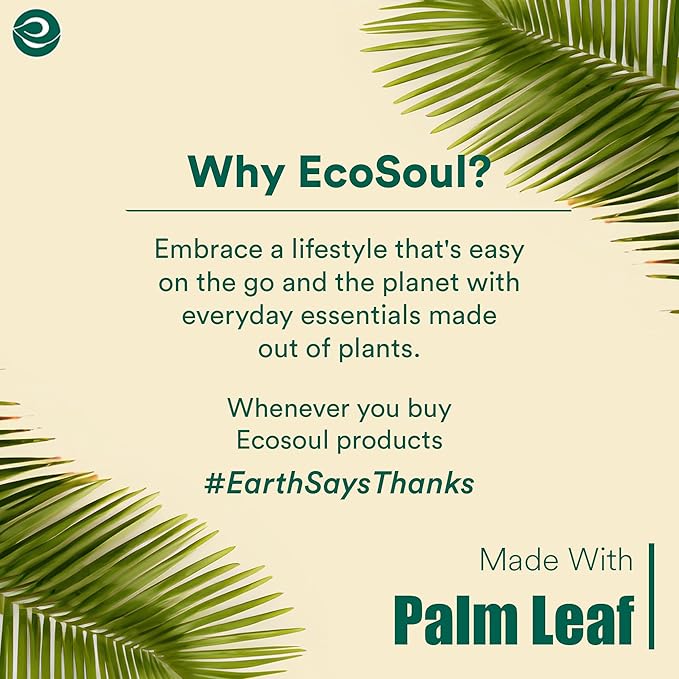 ECO SOUL Palm Leaf Plates 8"(200 Count) Square Compostable Bamboo Plates Heavy- Duty, Biodegradable Eco-Friendly Dinnerware for Christmas Party Dinner, Wedding, Holiday & Event