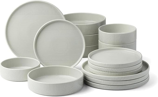 Lenox 897949 Modulus 16-Piece Dinnerware Set, Vapor