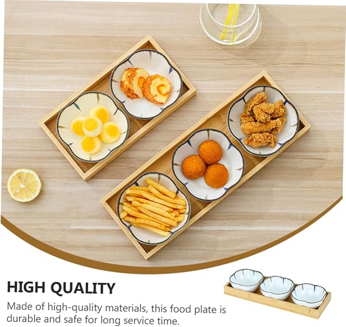 Alipis Japanese Snack Plate Set Snack Tray Serving Plate for Dried Fruit Appetizer Condiment Family Restaurant