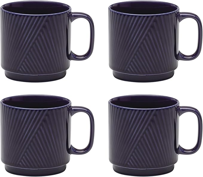 Lenox 898176 Modulus Mugs, Set Of 4, Nightshade