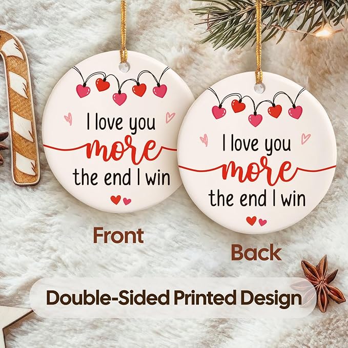 NewEleven Couple Gifts for Her, Him, Meaningful Gift for Girlfriend - Funny Gift for Boyfriend, Husband from Her, Wife - Christmas Ornament