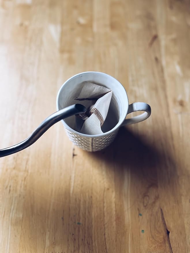 CoffeeSock ’The Original’ Reusable 100% Organic Cotton TeaSock - 2 pack Reusable Zero-Waste Tea Filters | Coffee Sock Cloth Tea Filter | Zero-Waste & Eco-Friendly
