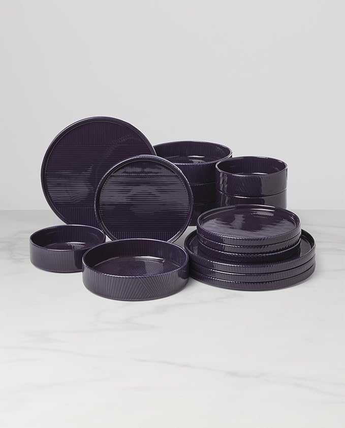 Lenox 897948 Modulus 16-Piece Dinnerware Set, Nightshade