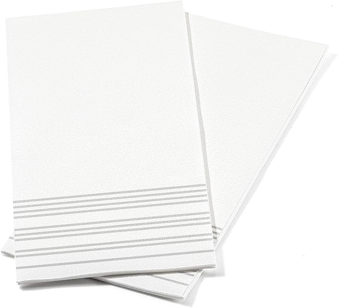 50 Pack Linen Feel Guest Paper Hand Towels | Disposable Super Absorbent Airlaid Paper Towels For Bathroom, Party, Weddings, Or Events | 12 x 17 Inches 1/6 Folded Decorative Design