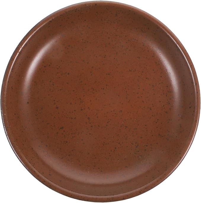 Mikinona Ceramic Serving Tray Round Appetizer Plate for Snacks Dips and Sauces Sturdy Earthenware for Parties and Restaurants 10-inch Size
