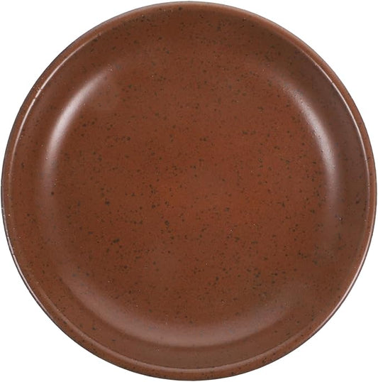 Mikinona Ceramic Serving Tray Round Appetizer Plate for Snacks Dips and Sauces Sturdy Earthenware for Parties and Restaurants 10-inch Size