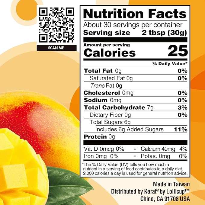 Tea Zone [2 Pound] Mango Popping Pearls for Boba Tea Beverages, Sweets, Ice Cream Topping - B2051 (2.0lb)
