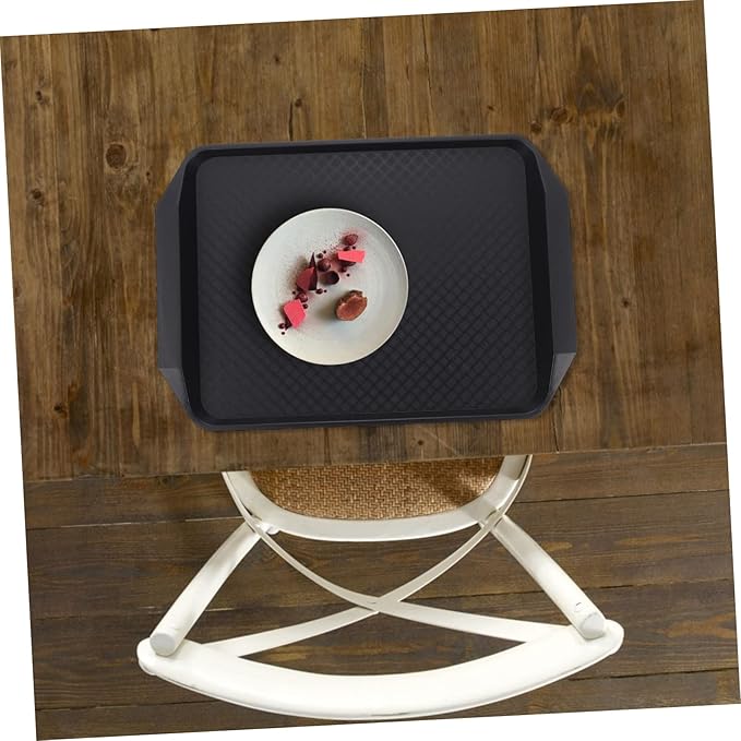 PRETYZOOM 1pc Multi-function Non-slip Serving Tray Capacity Food Storage for Snacks Fruits and Party Supplies for Restaurants Cafes and Home Use