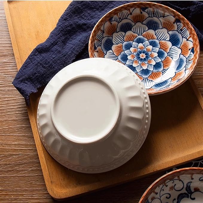 Appetizer Bowls Japanese Style Ceramic Dipping Bowls, Seasoning Dishes,Snack Plates, Applicability to Sushi, Soy Sauce, Dessert, Fruit and More. Salad Bowls (Color : B)