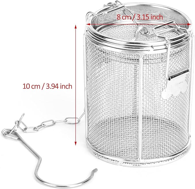 Cocoarm Stainless Steel Seasoning Strainer, Soup Separation Basket Filter, Tea Infuser, 14 x 10 CM