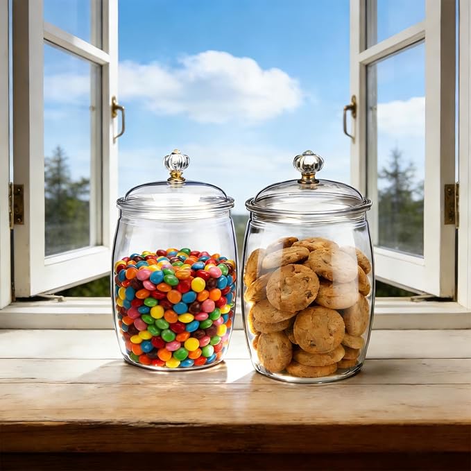 1-Piece Clear Plastic Jars,2.91 Gallons Airtight Food Storage containers for Candy, Cookies, flour, sugar & Kitchen Organization, Apothecary Jar, Buffet Containers, Large Reusable Jars (2.91 Gallon)