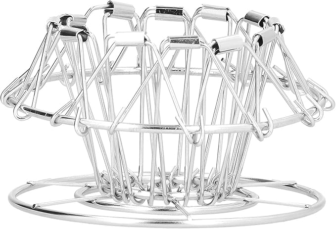 Collapsible Coffee Dripper 3.5x4.3in, 304 Stainless Steel Pour Over Coffee Filter with Multiple Folding Methods, Portable Hand Brew Drip Holder for Paper Filters, Cups & Mugs (Silver)