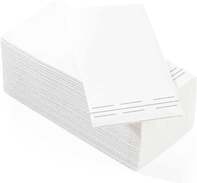 50 Pack Linen Feel Guest Paper Hand Towels | Disposable Super Absorbent Airlaid Paper Towels For Bathroom, Party, Weddings, Or Events | 12 x 17 Inches 1/6 Folded Decorative Design