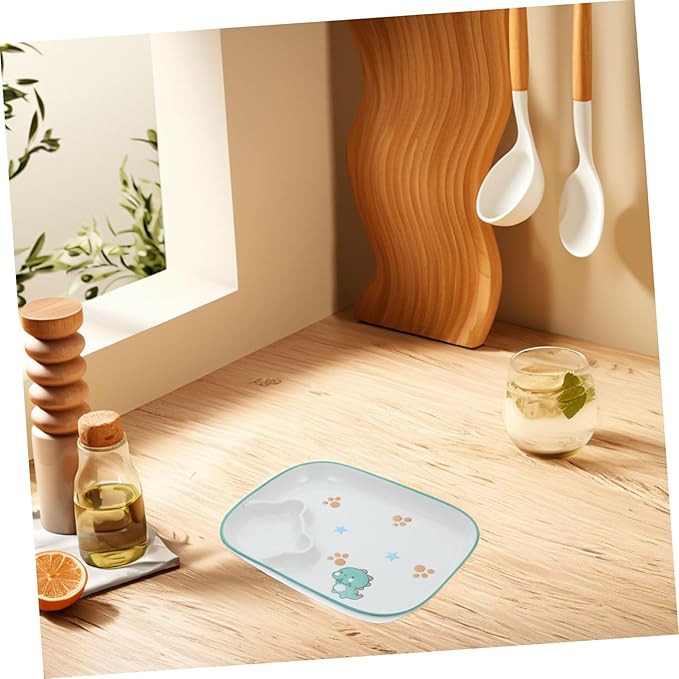 1pc Ceramic Divided Serving Plate Dip Compartment Functional Food Dish for Dumplings Sushi and Appetizers Home Tableware for Entertaining and Everyday Use