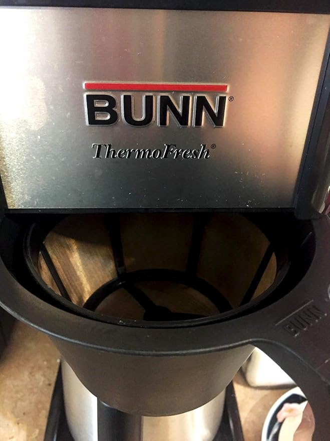 NRP 304 Stainless Steel Permanent Coffee Filter made for BUNN Coffeemaker 10cup & Other 12-14 cup Filter Coffeemakers | Basket filter with handle