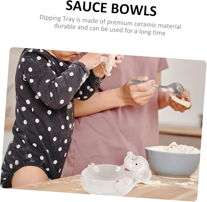 Ceramic Plate Decorative Seasoning Bowl Pickle Serving Plate Multi-function Spice Tray Kitchenware