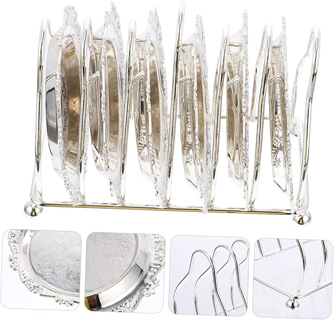 Silver Plated Mini Snack Plate Dessert Plate Dried Fruit Dish Serving Tray Rack