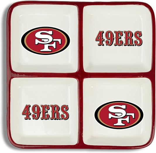 The Memory Company | Licensed NFL 4-Section Ceramic Plate