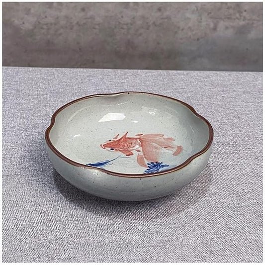 FAREWELL Dipping Bowls Hand Drawn Dipping Dishes Japanese Style Ceramic Seasoning Plate Vinegar Kitchen Dipping Bowl Appetizer Sushi Serving Plate Appetizer Bowls (Color : G)