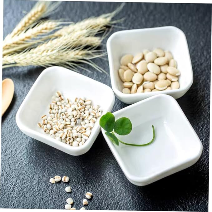 8pcs Heavy Duty Ceramic Appetizer Plates Sauce Dishes for Dipping Spice Bowl Kitchen Supplies