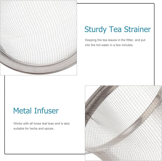 8pcs Stainless Steel Tea Filter Sturdy Metal Infuser for Loose Leaf Tea Diameter Height for Home Brewing Herbs Spices Design for Use