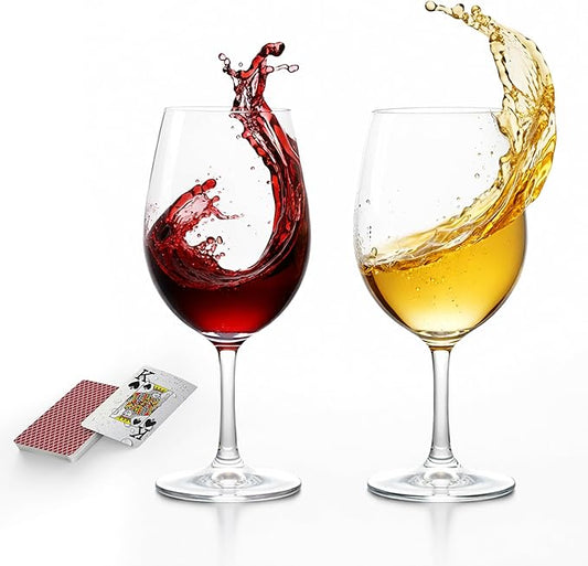 Unbreakable Stemmed Wine Glasses, 20 oz Large (Set of 2) – Shatterproof Tritan Plastic Goblets, BPA-Free & Dishwasher Safe, Elegant Wine Glasses for Indoor & Outdoor Use