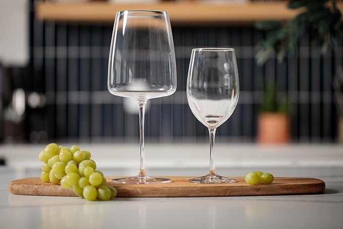 Goliath Giant Wine Glass - Premium Crystal Wine Glasses Set of 2 - Fits Entire 750 ml Bottle
