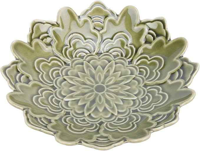 GLOGLOW Decorative Dish Vintage Japanese Snack Plate Ceramic Small Appetizer Plate for Nuts Fruits Sushi Condiments Desserts Tea Tray with Elegant Retro Design