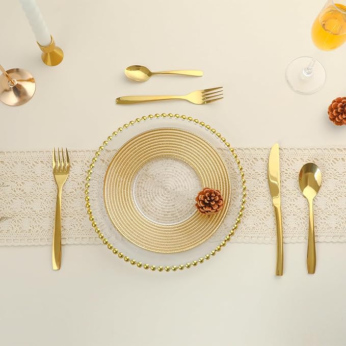 Gold 60 Piece Silverware Set,Stainless Steel Flatware Set for 12,18/0 Rust-Proof Cutlery Set with Forks & Spoons,Mirror Polished Dishwasher Safe - Heavy Duty Tableware for Home & Dining