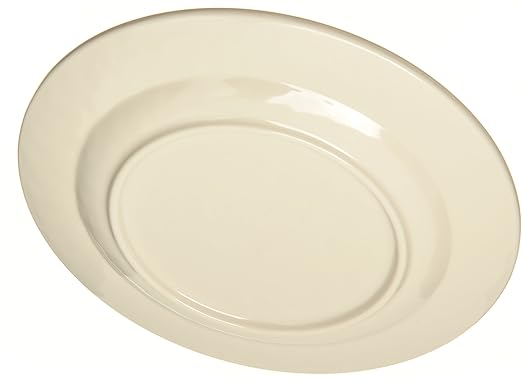 Carlisle FoodService Products Mingle Resuable Plastic Plate Appetizer Plate with Pottery Style for Home and Restaurant, Melamine, 7 Inches, Aqua