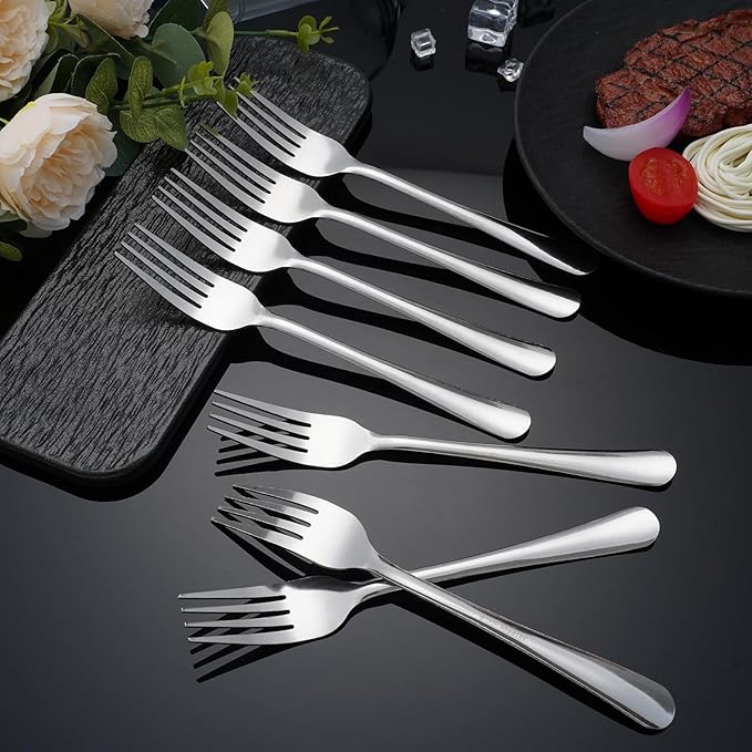 60 PCS Dinner Fork Set - Windsor Stainless Steel Silverware Fork 7.1 Inch with Dishwasher Safe Flatware Forks for 60,Table Forks for Home,Kitchen or Restaurant