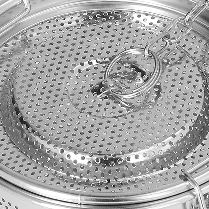 TOPINCN Stainless Steel Filter, Multipurpose High Temperature Easy Slag Filtering Stainless Steel Seasoning Bag Fine Mesh for for Home (1.3L)