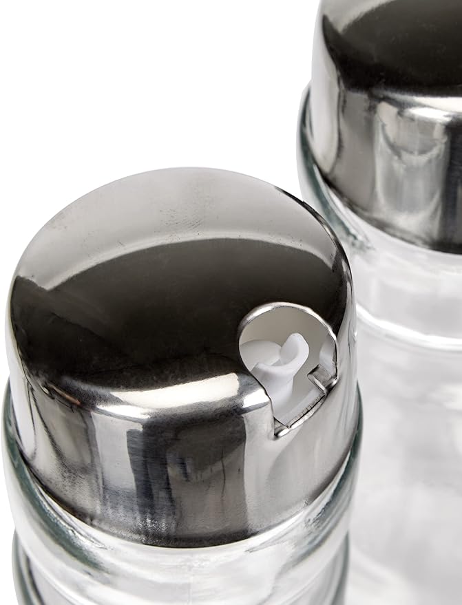 IBILI Cruet Set, 27 x 12 x 6 cm, Silver/Transparent